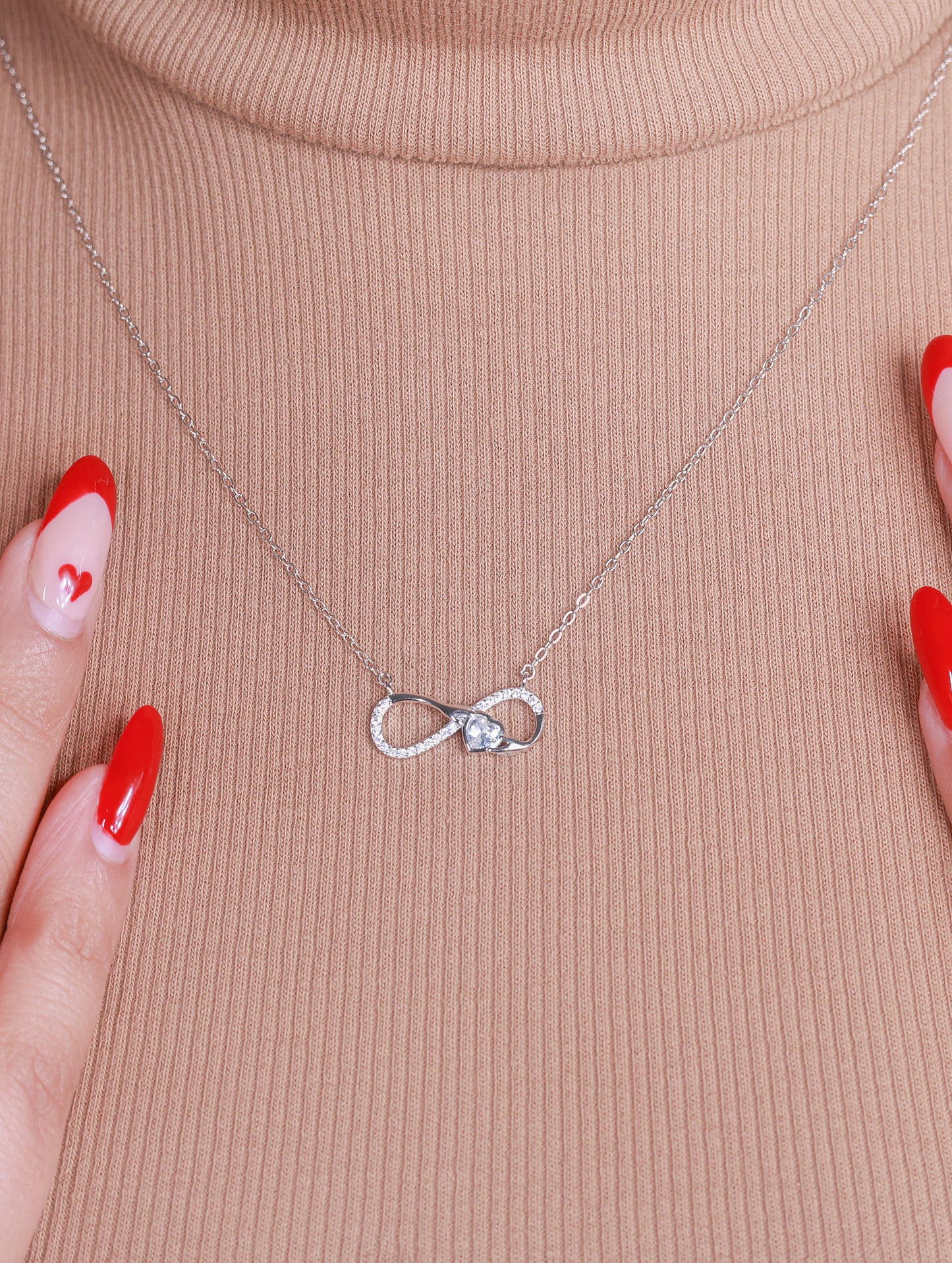 92.5 Sterling Silver Forever & Ever Necklace
