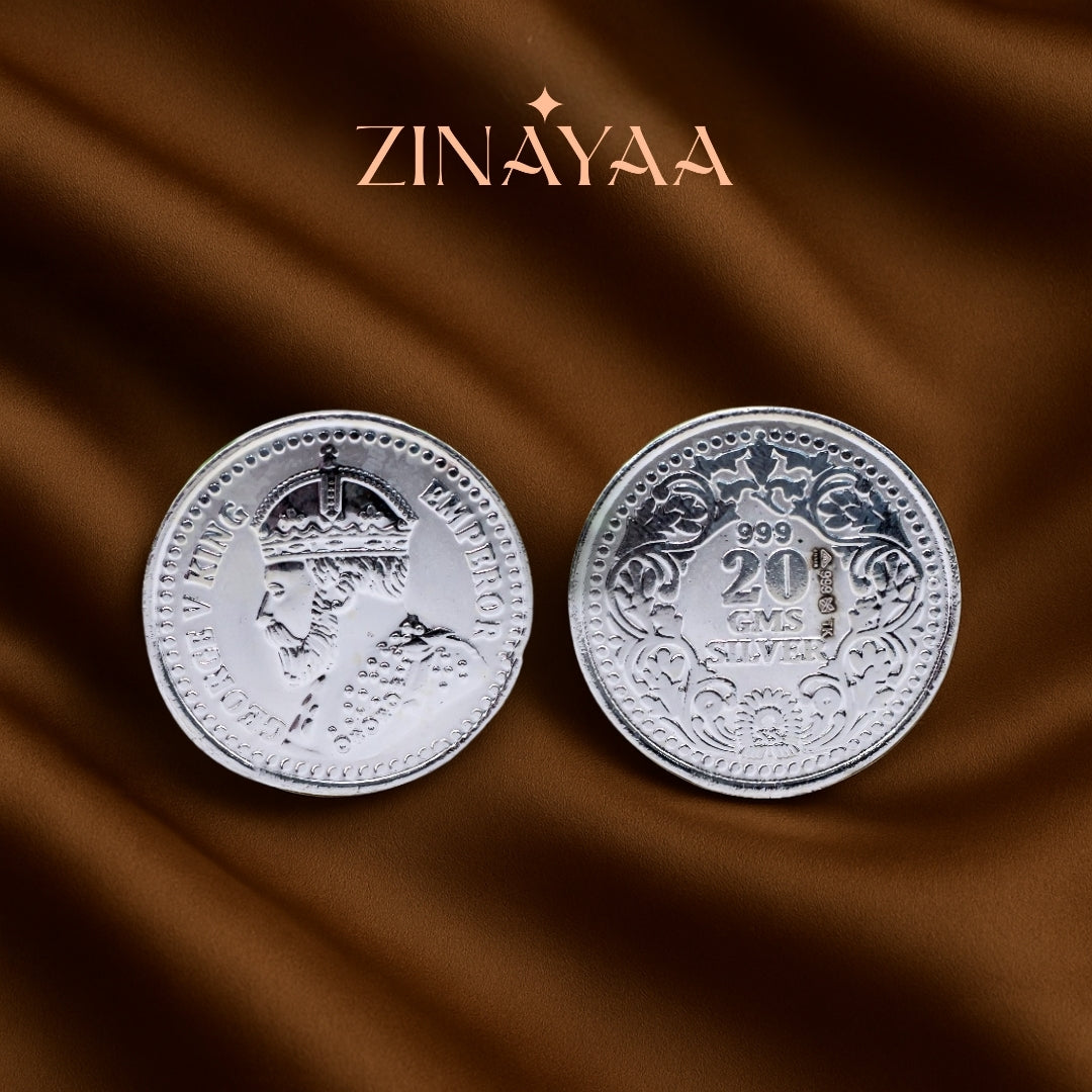 999 Silver George V King Emperor 20 Gms Coin