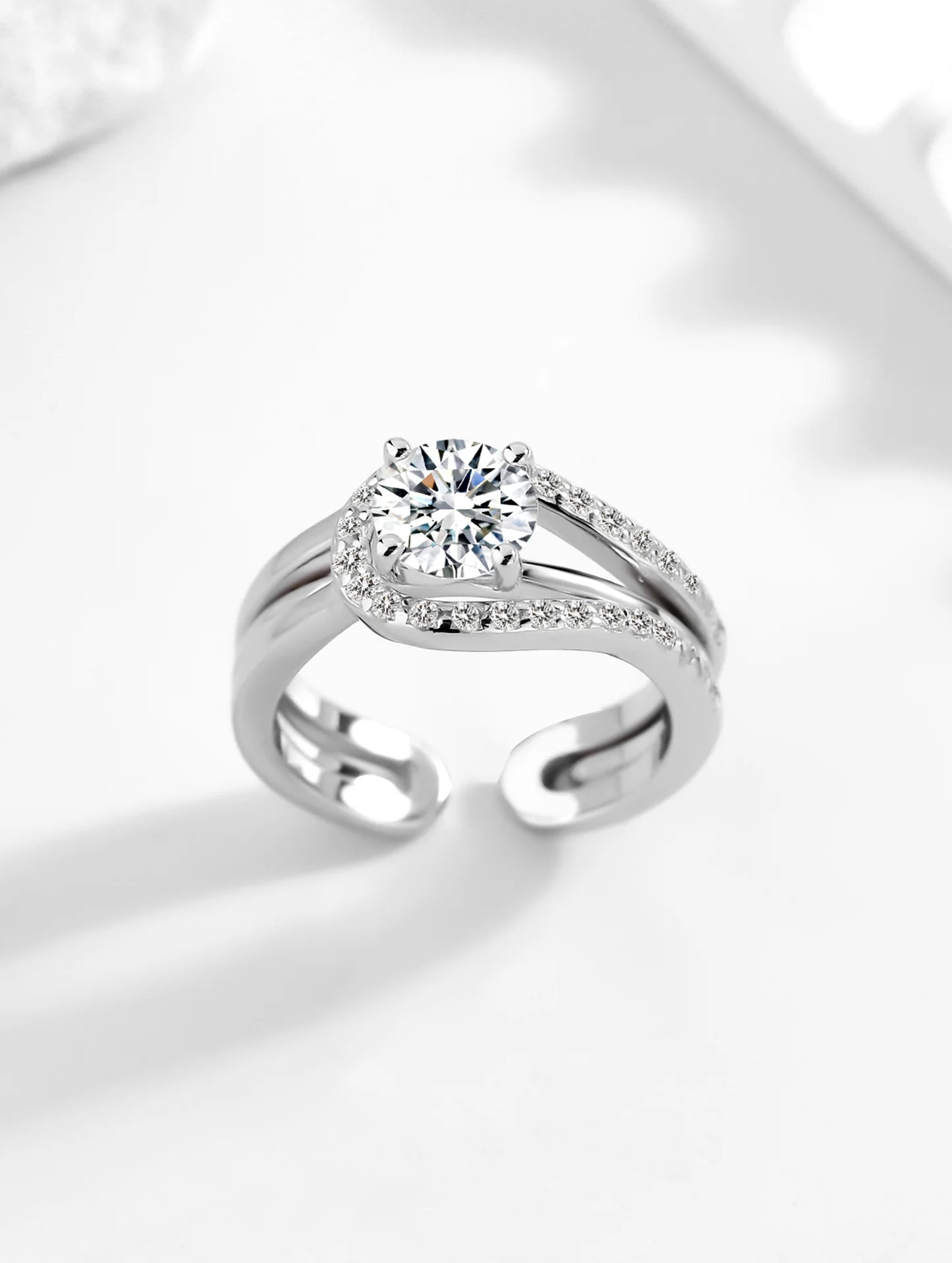 92.5 Sterling Silver 2 in 1 adjustable Ring