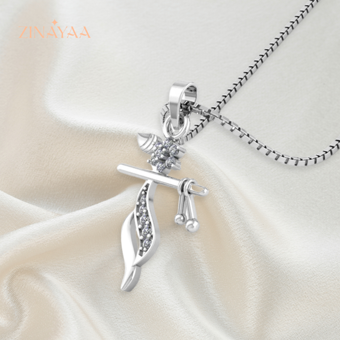 925 sterling silver Shree Krishna Basuri Pendant with Chain