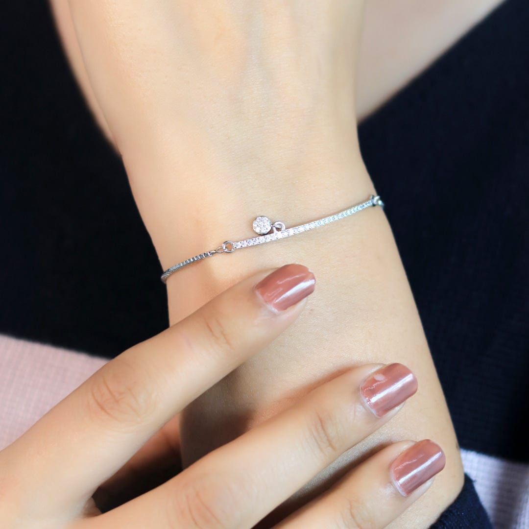 92.5 Sterling Silver Minimalist Chain Bracelet
