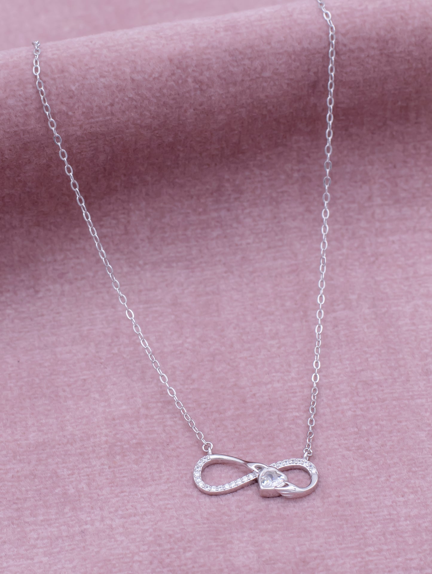 92.5 Sterling Silver Forever & Ever Necklace