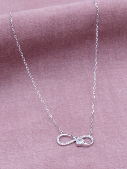 92.5 Sterling Silver Forever & Ever Necklace