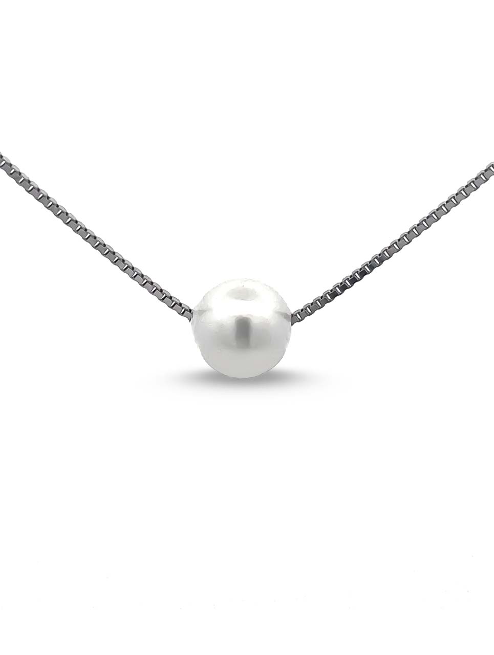 92.5 Sterling Silver Moon Necklace