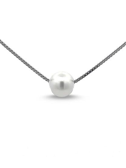 92.5 Sterling Silver Moon Necklace