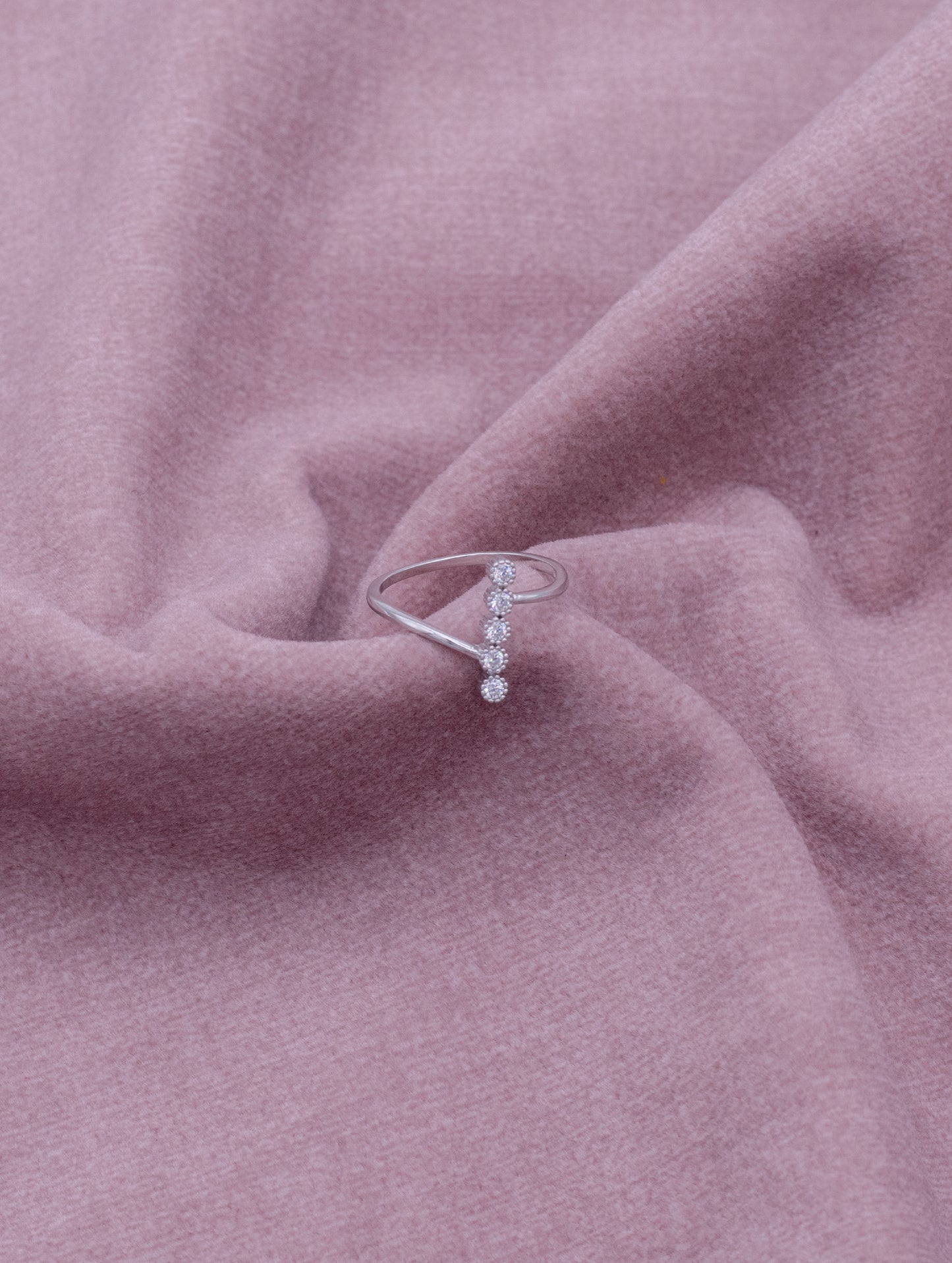 92.5 Sterling Silver 5 Stone Ring