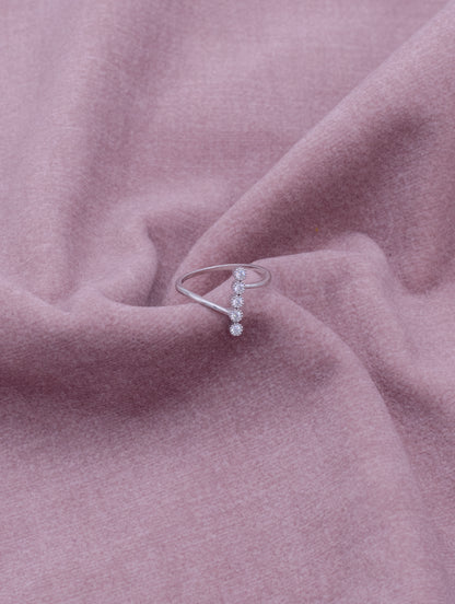 92.5 Sterling Silver 5 Stone Ring