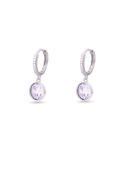 92.5 Sterling Silver Dewdrop Solitaire Bali Earrings