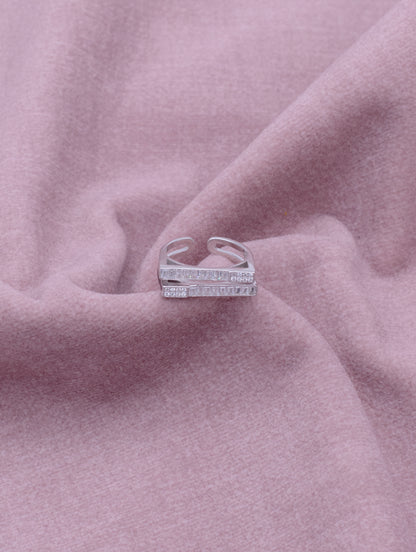 92.5 Sterling Silver Double Band Ring