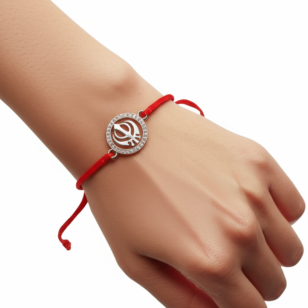92.5 sterling silver khanda Rakhi