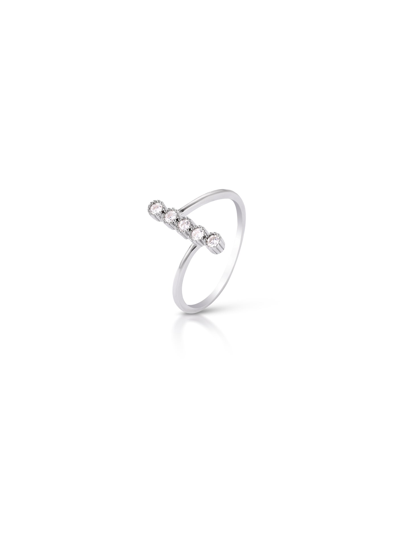 92.5 Sterling Silver 5 Stone Ring
