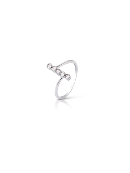 92.5 Sterling Silver 5 Stone Ring