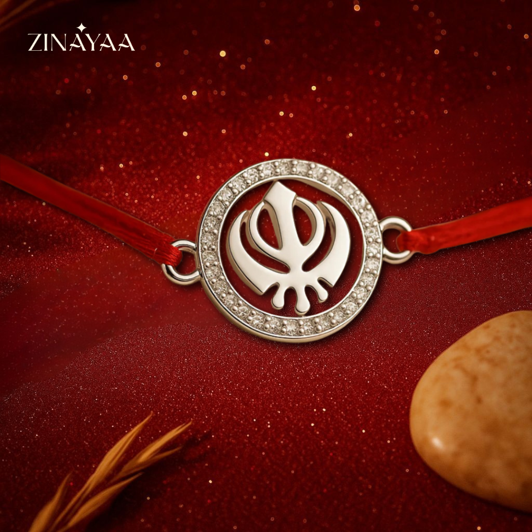 92.5 sterling silver khanda Rakhi
