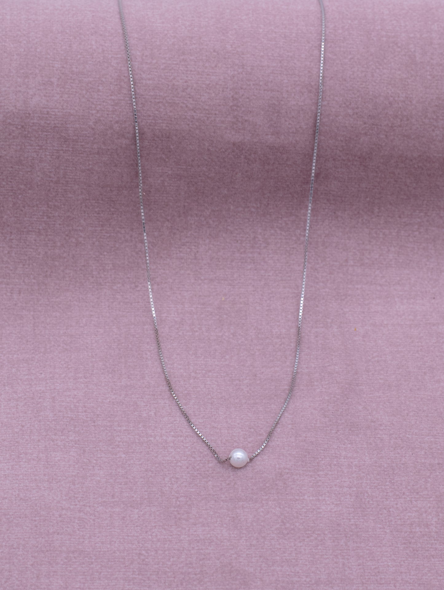 92.5 Sterling Silver Moon Necklace