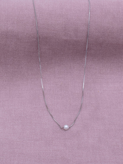92.5 Sterling Silver Moon Necklace