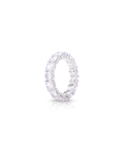 92.5 Sterling Silver Classic Tennis Ring