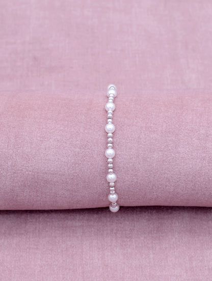 92.5 Sterling Silver Harmony Moon Bracelet