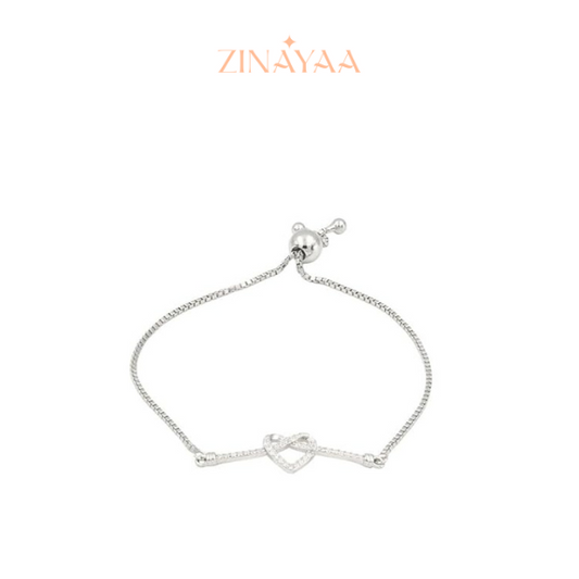 92.5 Infinity Heart Bracelet
