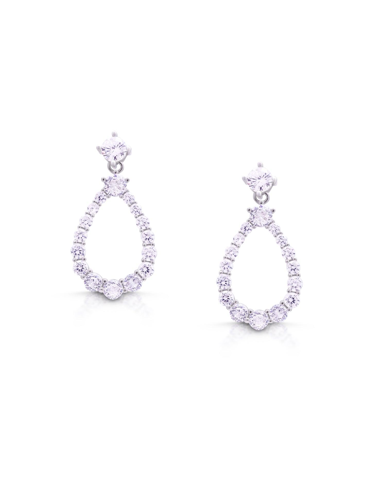 92.5 Sterling Silver Stella Pear Earrings