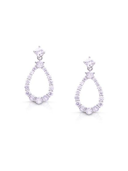 92.5 Sterling Silver Stella Pear Earrings