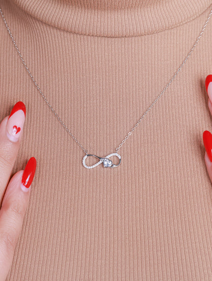 92.5 Sterling Silver Forever & Ever Necklace
