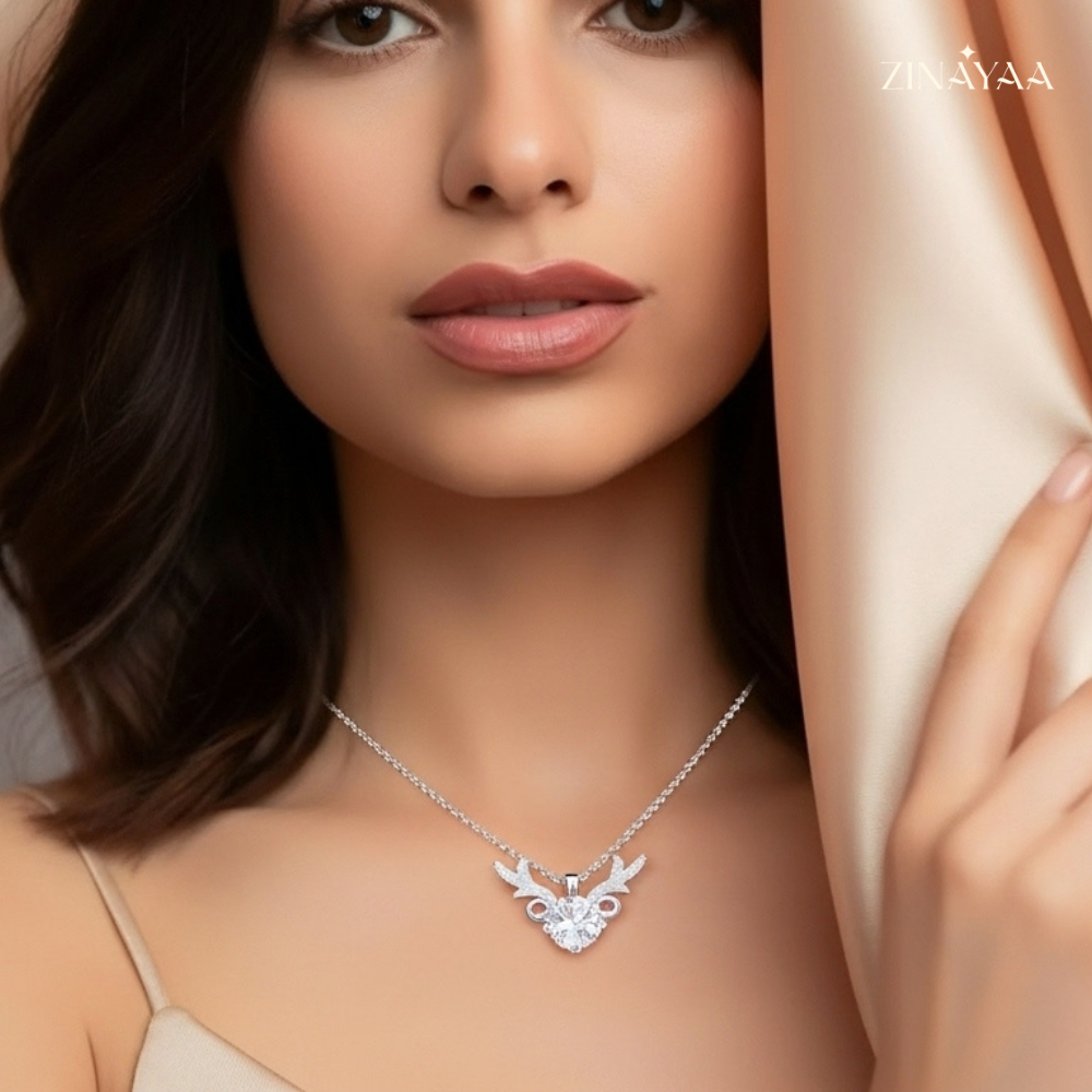 925 Sterling Silver Angel Wings Adjustable Pendant Necklace