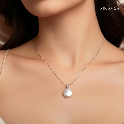 925 Sterling Silver Classic Pearl Adjustable Necklace