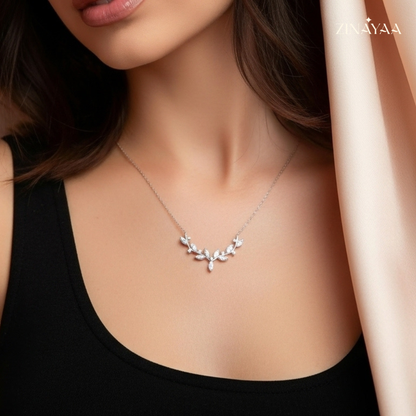 925 Sterling Silver Leaf Vines Adjustable Necklace