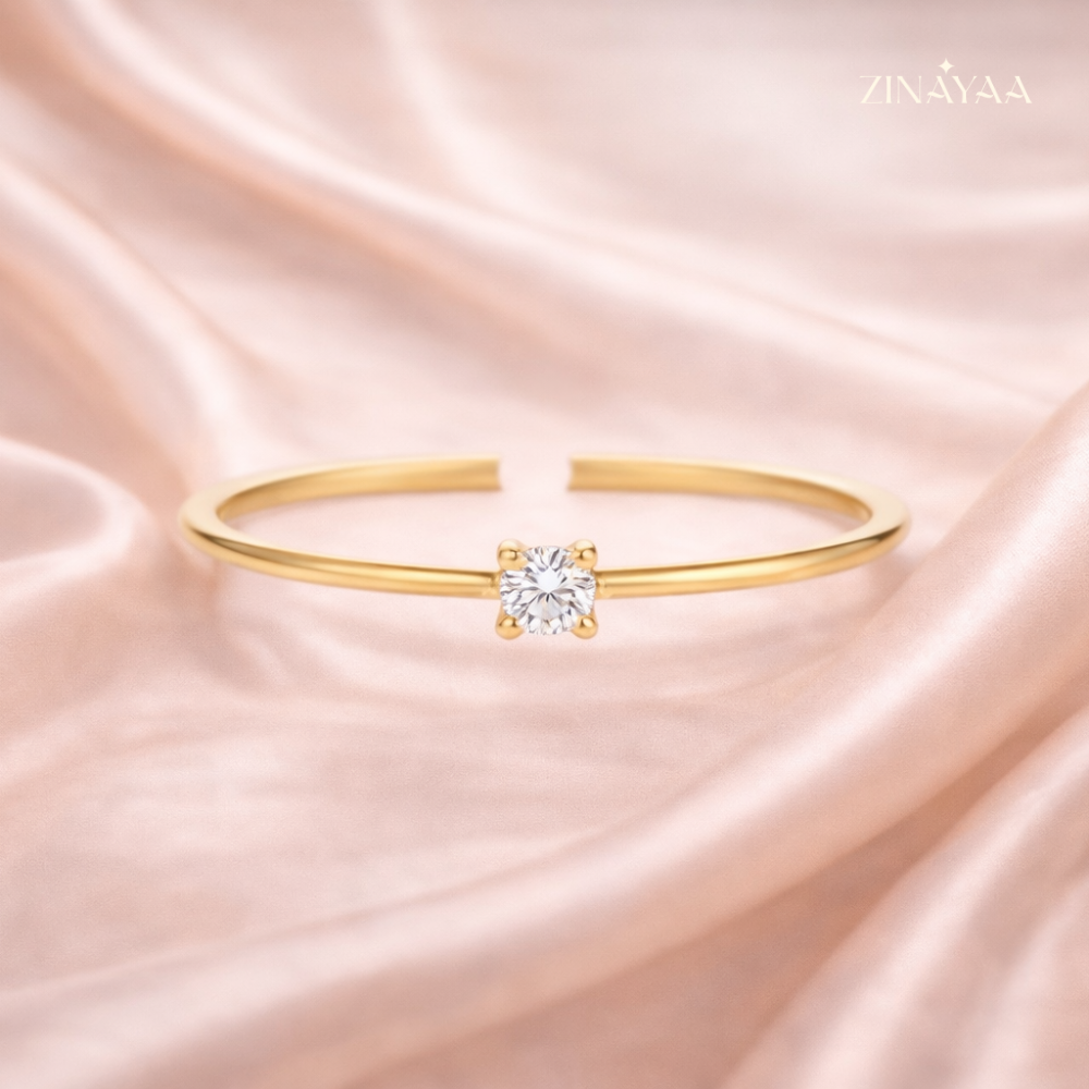 925  Sterling Silver Golden Grace Adjustable Ring