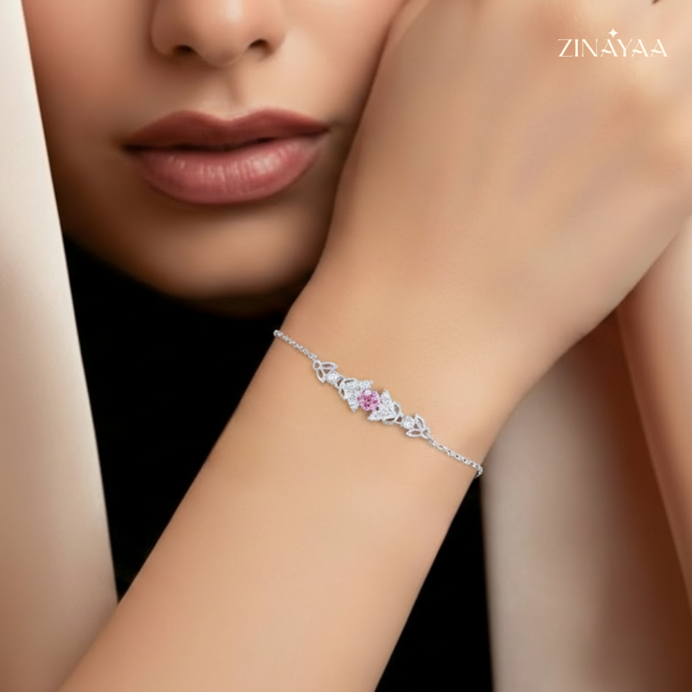 925 Sterling Silver Triple Spark Adjustable Bracelet,
