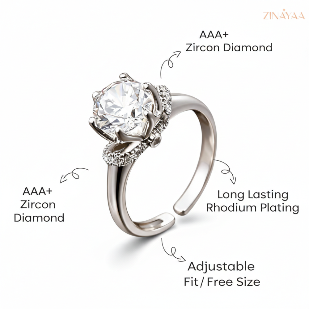 92.5 Sterling Silver Celestial Embrace Women’s  Ring