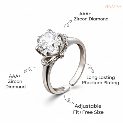 92.5 Sterling Silver Celestial Embrace Women’s  Ring