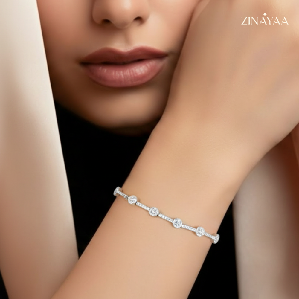 925 Sterling Silver Celestial Spark Adjustable Bracelet