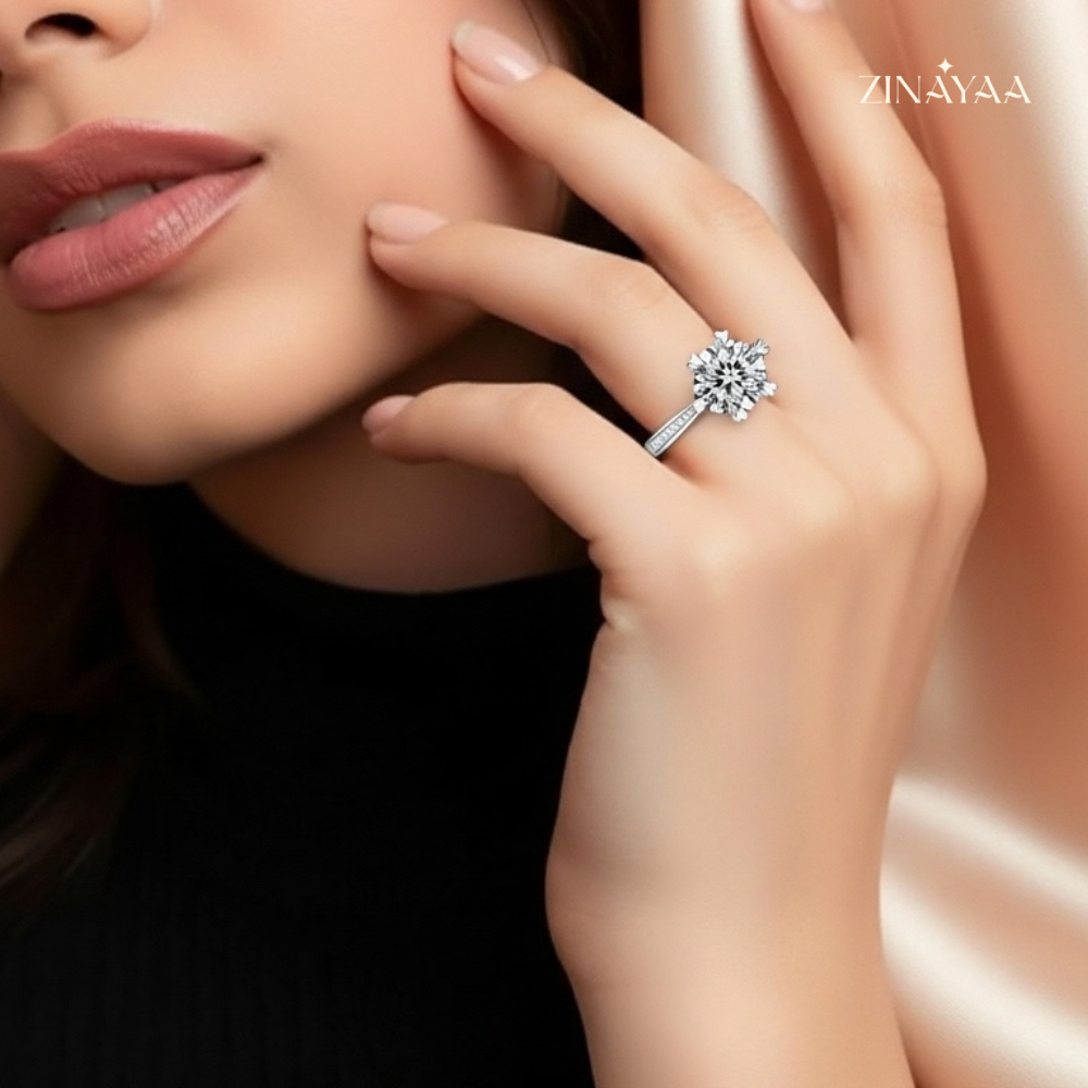 925 Sterling Silver Regal Solitaire Adjustable Ring
