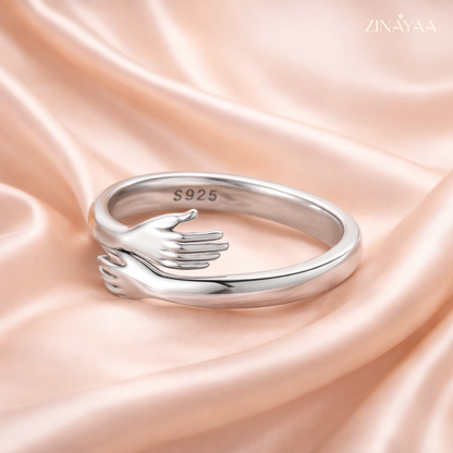 925 Sterling Silver Embrace AdjustableRing