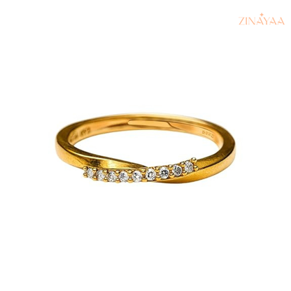 92.5 Sterling Silver Golden Whisper Adjustable Band