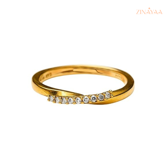 92.5 Sterling Silver Golden Whisper Adjustable Band