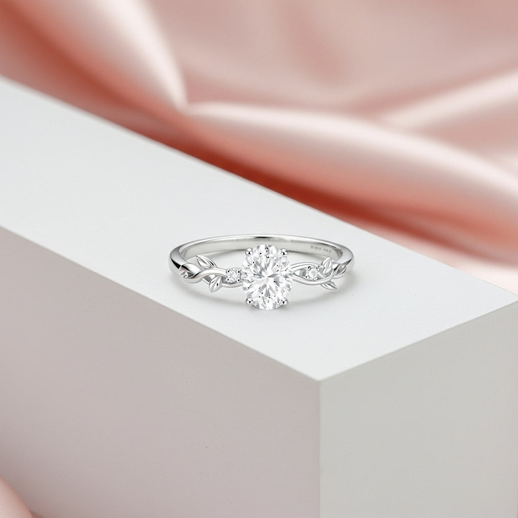 925 Sterling Silver Floral Vine Adjustable Ring
