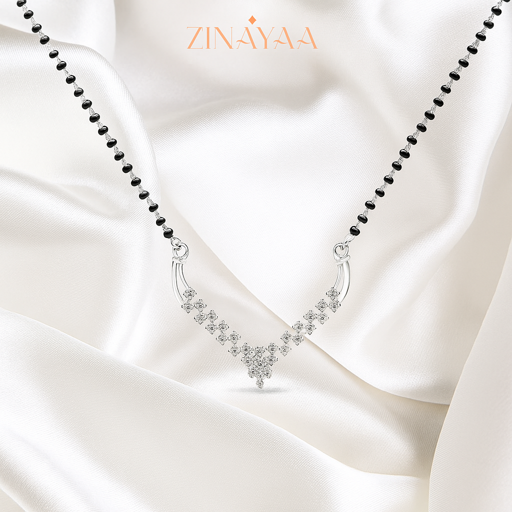 92.5 Sterling Silver Stellar Mangalsutra Necklace