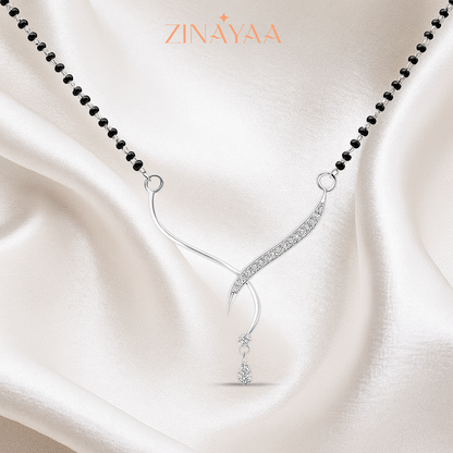 92.5 Sterling Silver Minimal Mangalsutra Necklace
