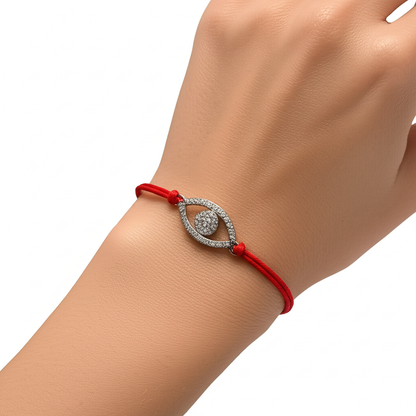 92.5 sterling silver studded evil eye Rakhi