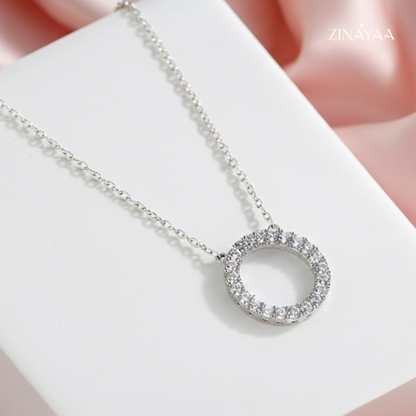 925 Sterling Silver Eternal Circle Adjustable Necklace