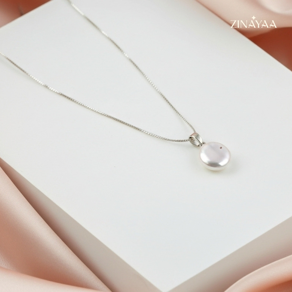 925 Sterling Silver Classic Pearl Adjustable Necklace