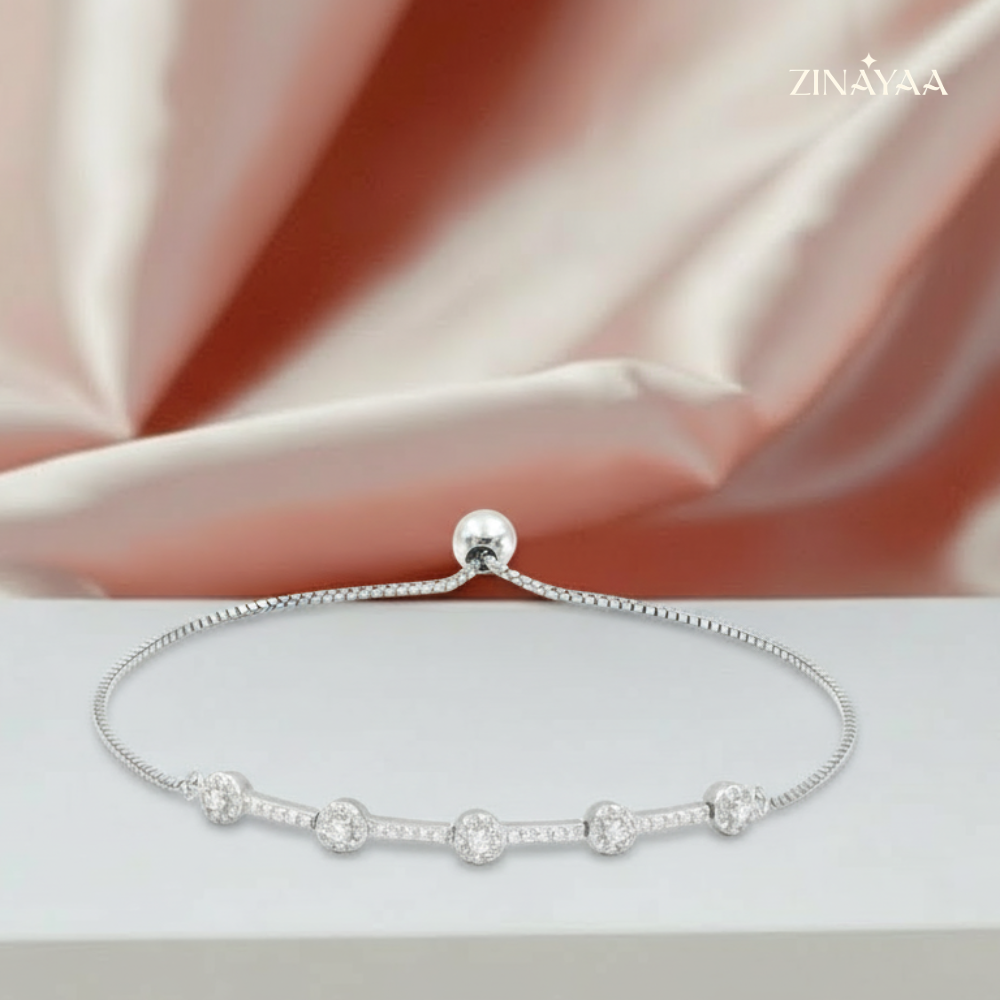 925 Sterling Silver Celestial Spark Adjustable Bracelet