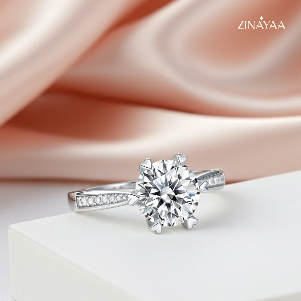 925 Sterling Silver Regal Solitaire Adjustable Ring