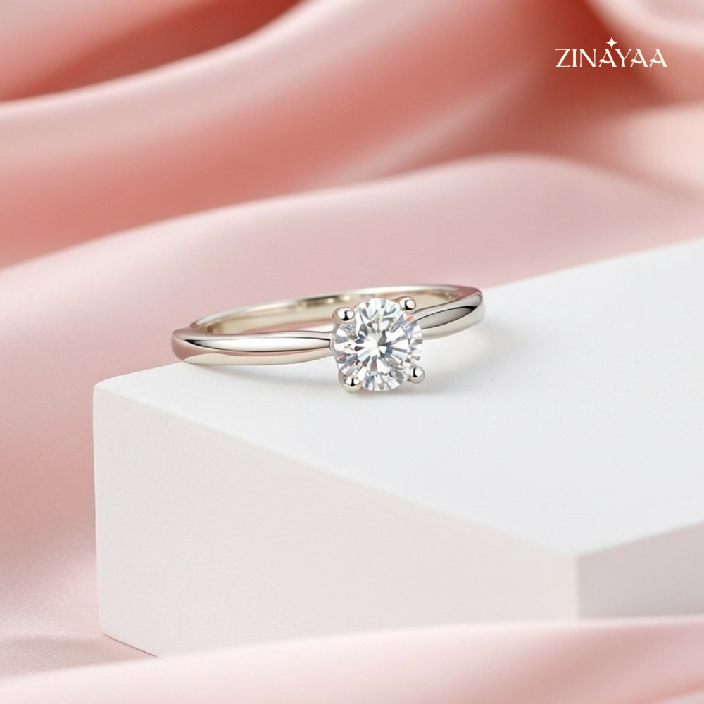 925 Sterling Silver Solitaire Adjustable Ring