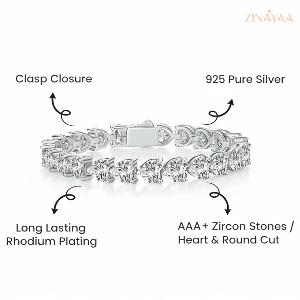 925 Sterling Silver Classic Sparkle Adjustable Bracelet