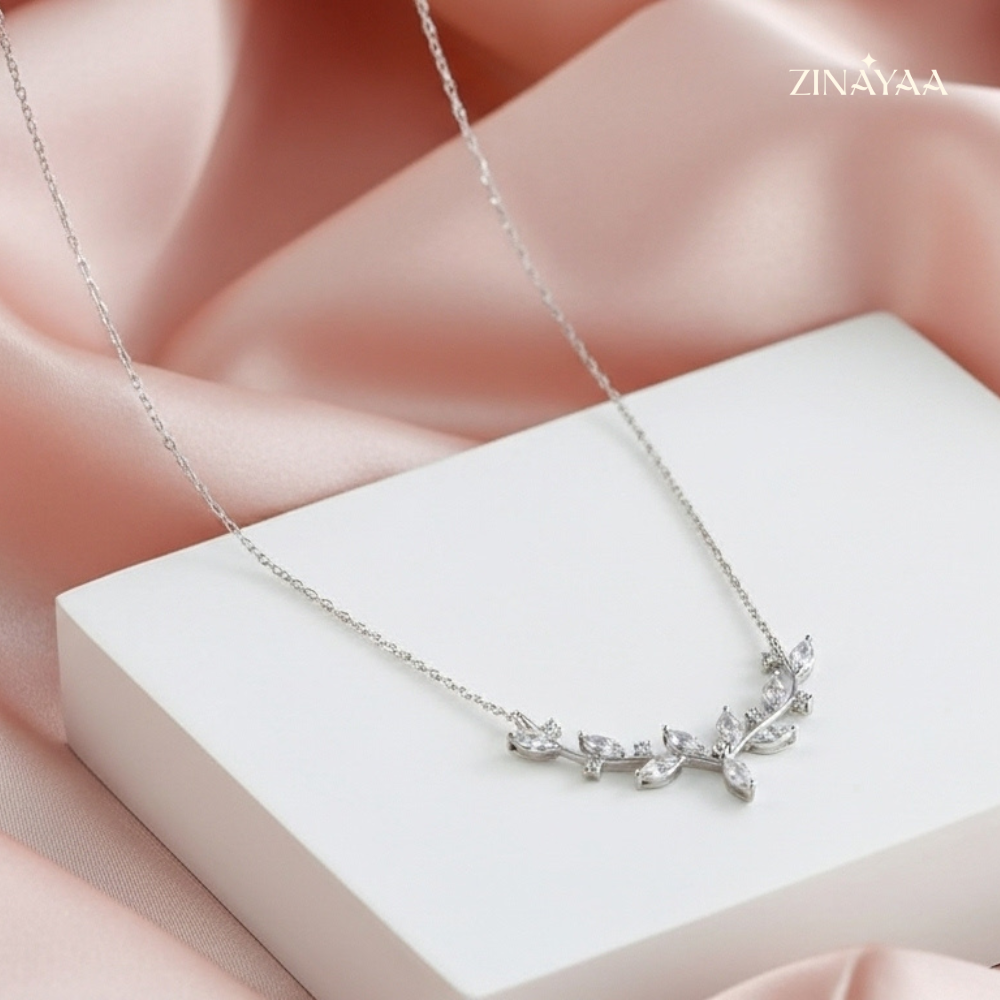 925 Sterling Silver Leaf Vines Adjustable Necklace