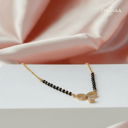 925 Sterling Silver Infinity Mangalsutra Necklace