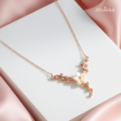 925 Sterling Silver Floral Vine Necklace